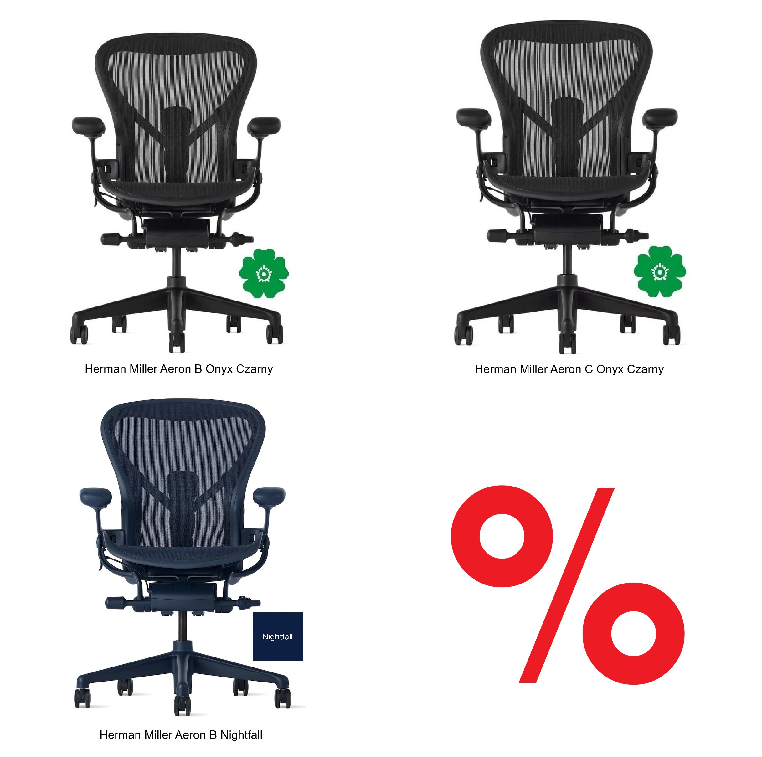Herman Miller Aeron promocja procent